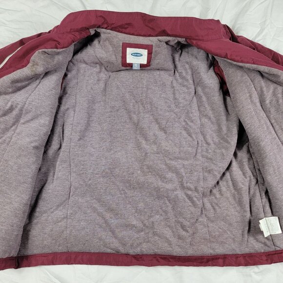Old Navy Mens 2XL Ron Burgundy Nylon Harrington Jacket Outdoors Long Sleeve - Picture 3 of 10